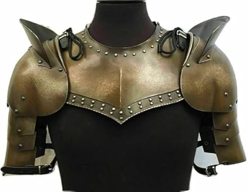 Mittelalter Gorget Schulterschutz Arm- und Schulterset Kampfkrieger Schulterpanzer Schulterpanzer Set Halloween Kostüm von Generic