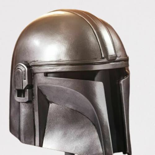 Mittelalter Mandalorian Helm Silber Boba Fett Helm Ritter Rüstung Helm Historisch tragbar Kostüm Helm Reenactment LARP Cosplay Krieger Helm Halloween Kostüm von Generic