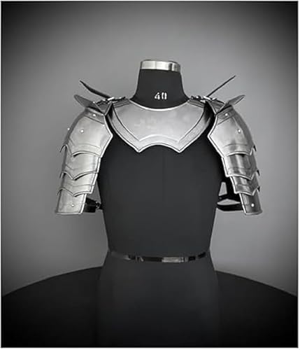 Mittelalter Ritter Gorget & Pouldron Rüstung Larp Rüstung Kostüm Cosplay Rüstung Sca Rüstung Fantasy Rüstung Geschenk für Männer Frauen von Generic