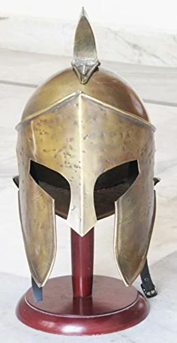 Mittelalterliche 300 griechische Spartanische Helme Stahl Leonidas Helm Ritter Rüstung Helm Tragbarer Kostüm Helm Historischer Krieger Helm Reenactment LARP Kostüm Halloween von Generic