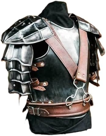 Mittelalterliche Guts Berserk Armor Cuirass Geschwärzter Stahl Full Suit Knight LARP von Generic