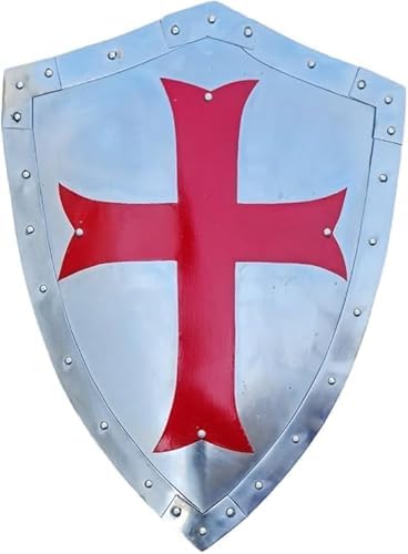 Mittelalterliche Rüstung Tempelritter Kreuzritter Gothic Mittelalter Sheild für Cosplay und LAR 61 cm von Generic