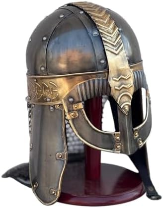 Mittelalterlicher Flügelhelm, normannischer Nasenkönig-Helm, Vintage-Heimdekor-Geschenke von Generic