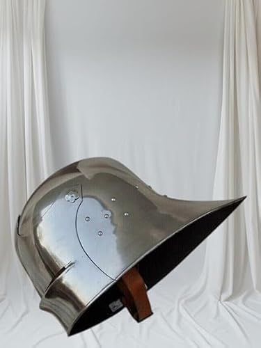 Mittelalterlicher Ritter Stahl Italienischer Sallet Helm Deutscher Sallet Helm Cosplay Rüstung von Generic