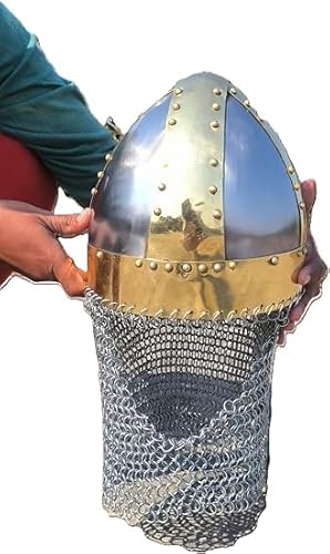 Mittelalterlicher Spangenhelm | Mittelalterlicher Ritterhelm | Kampfbereiter Ritter Wikinger Helme | Ritter Kostüm Helm Best for Gift von Generic