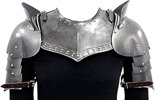 Mittelalterliches LARP Armor Gorget Set mit Schulterschutz Halloween Waffen Kostüm und Rüstung von Generic