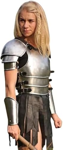 Mittelalterliches Ritter-Kostüm für Damen, Stahl, Panzer, Kürass, Krieger, Rüstung, Anzug, LARP, Cosplay, Gothic, Damen, Rüstungsanzug von Generic