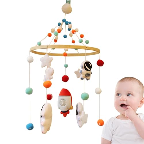 Mobile für Kinderbett – Kinder-Autositz-Spielzeug, spiralförmiger Autositz, Spielzeug für, buntes Autositz-Mobile für Babys, Panda, Astronauten-Design, Kinderzimmer-Dekoration, und Mädch von Generic