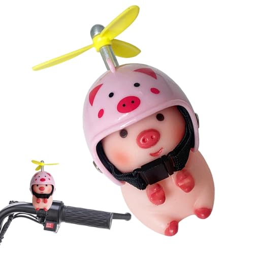 Motorrad-Lenker-Spielzeug, Lenker-Tiere – Entzückendes Tier Mit Helmen, Lenker-Ornament, Lenker-Dekoration, Schwein-Figur, Cartoon-Ornament Für Motorrad von Generic