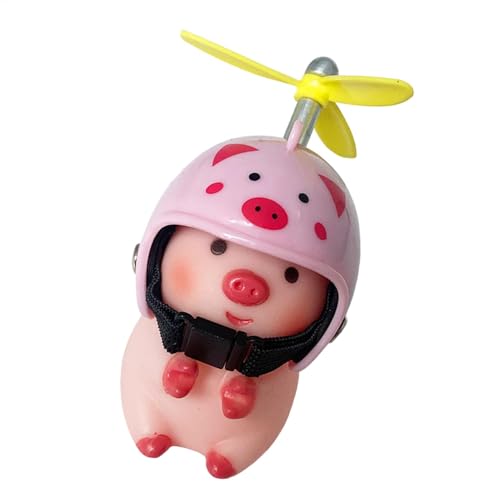 Motorrad-Lenker-Spielzeug – niedliche Lenker-Tierpuppe, Lenker-Dekoration, Schweinefigur | Figur-Lenker-Cartoon-Ornament, Cartoon-Schweine-Puppe, Roller-Lenker- für Kinder und Erwachsene von Generic