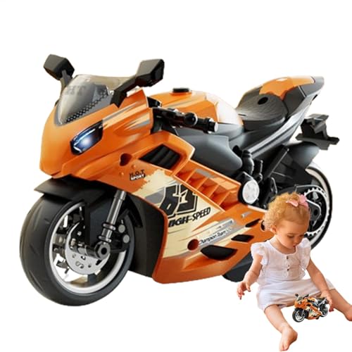 Motorradspielzeugkit, Sound Light Toy Set Model Kit | Motorradspielzeug mit Batterien für Kinder, Erwachsene und alle Altersgruppen schieben und gehen. von Generic