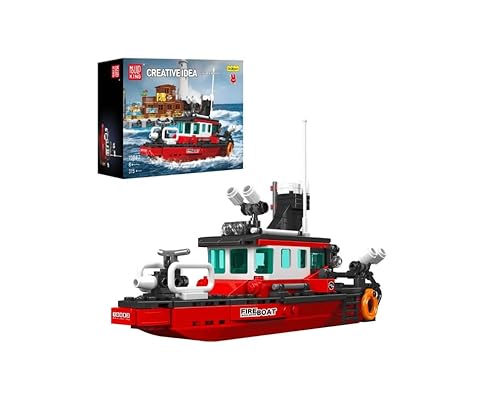 Mould King Feuerwehrboot 10082 - Rot - Kunststoff - 10 cm - Militär - Push - Kinder, Teenager - Teenager und Erwachsene - Unisex - Alle Altersgruppen von Mould King