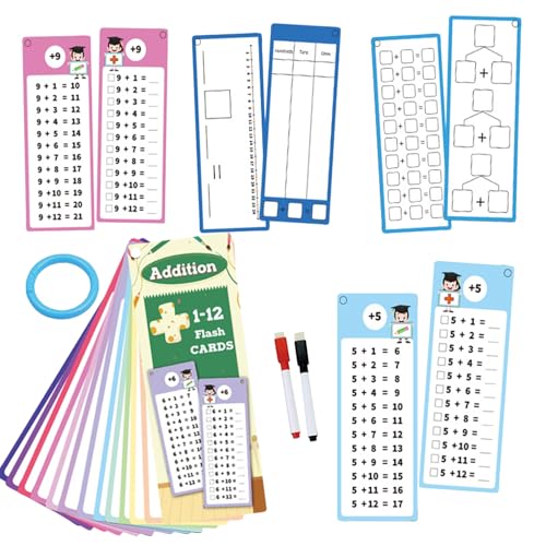 Multiplikations-Flash-Karten – Interaktives doppelseitiges Lernspiel | Mathematik-Blitzkarten für Kinder mit 2 trocken abwischbaren Stiften – Lehrwerkzeug im Klassenzimmer Multiplikations-Flash-Karten – Interaktives doppelseitiges Lernspiel | Mathematik-Blitzkarten für Kinder mit 2 trocken abwischbaren Stiften – Lehrwerkzeug im Klassenzimmer von Generic