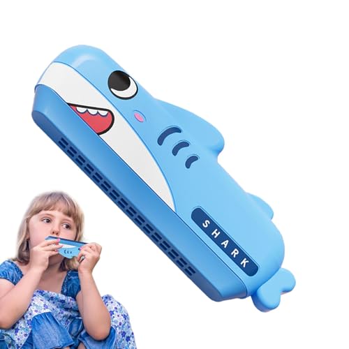 Mundharmonikas für Erwachsene Anfänger | Kleine Haifischform Cartoon Kinder Mundharmonika - Waschbare Multifunktionale Vorschule Lernspiele, Pädagogische Musik Mädchen Kinder Mundharmonikas für Erwachsene Anfänger | Kleine Haifischform Cartoon Kinder Mundharmonika - Waschbare Multifunktionale Vorschule Lernspiele, Pädagogische Musik Mädchen Kinder von Generic
