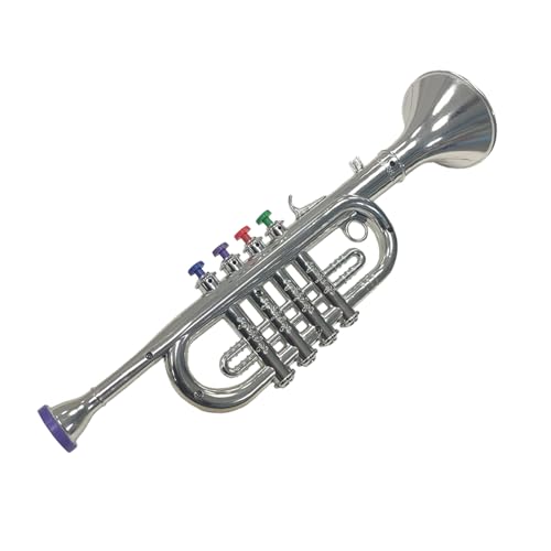 Musical Trumpet für – Instrumentenspielzeug für Vorschule, Simulationshorn mit Ton | Trompete einfach zu spielen mit mehrfarbigen Tasten und einem Design für die musikalische Bildung, La Pra Musical Trumpet für – Instrumentenspielzeug für Vorschule, Simulationshorn mit Ton | Trompete einfach zu spielen mit mehrfarbigen Tasten und einem Design für die musikalische Bildung, La Pra von Generic