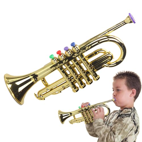 Musikalisches Trompetenspielzeug: Trompete für Kinder, Windspielzeug, Musikinstrumente für Eltern und Kinder, Lernhilfe für Kinder, Kleinkinder Musikalisches Trompetenspielzeug: Trompete für Kinder, Windspielzeug, Musikinstrumente für Eltern und Kinder, Lernhilfe für Kinder, Kleinkinder von Generic