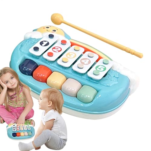 Musikalisches Xylophonspielzeug, Baby Xylophon -Spielzeug | Cartoon 5 Schlüssel Kinder Xylophon Toys | Musiksusorische Aktivität, Bildungsspiel, farbenfrohes Percussion -Instrument für den Kindergarte von Generic