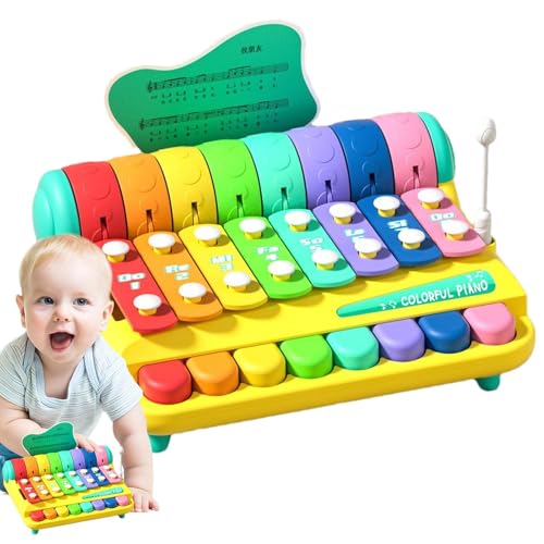 Musikinstrumente für Kinder, Spielzeugklavier - Niedliches Klavier-Musikspielzeug zum Klopfen mit der Hand - Frühes Lernen, pädagogische Klaviertastatur, Lernspielzeug-Musikinstrumente für Kinder im V von Generic