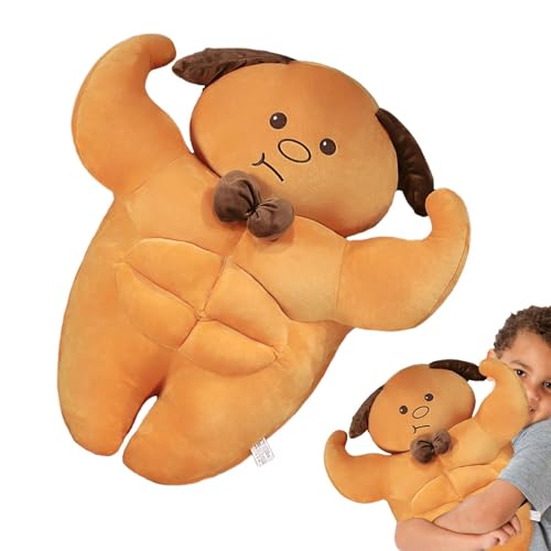 Muskelplüschspielzeug, Muskelgefüllte Tier, Cartoon Muscle Plüsch Tier Stoffpuppe, Schlafender Begleiter, lustige Huggable -Puppe für Home Ornament, Tischdekoration, Partybevorzugungen von Generic