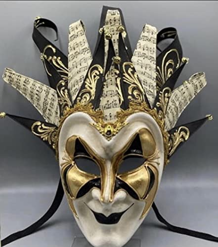 Narren Maske in Gold und Schwarz f Luxus venezianische Maske in Gold und Schwarz. von Generic