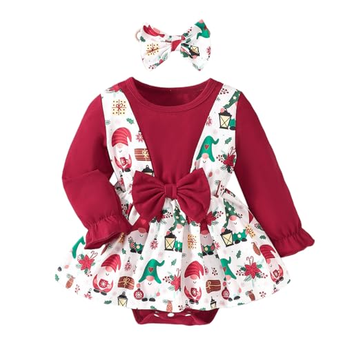 Neugeborenen Kleidung Strampler - Weihnachten Cosplay Kostüm Erstes Weihnachten Kostüm Pullover Baby Mütze Weihnachten Jungen Strampler & Overall Weihnachtsset Kostüm Neugeborenes Baby Mädchen Jungen von Generic