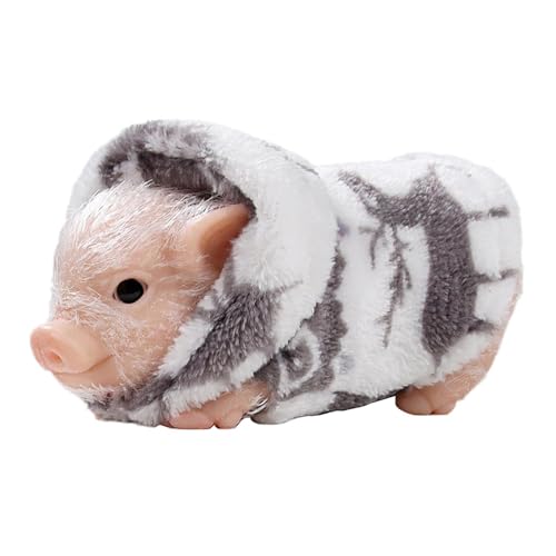 Niedliche Tierpuppe in Form eines Schweins, geeignet als Geschenk für Kinder, Graues Kleiderschwein von Generic