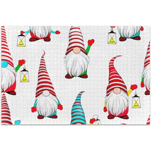 Niedliche Weihnachtswichtel, weiß, 500 Teile, Puzzle für Erwachsene, Blumenlandschaft, schwierig, großes Puzzle, Familie, weißer Elefant, Geschenke, 500 x 37 cm Niedliche Weihnachtswichtel, weiß, 500 Teile, Puzzle für Erwachsene, Blumenlandschaft, schwierig, großes Puzzle, Familie, weißer Elefant, Geschenke, 500 x 37 cm von Generic