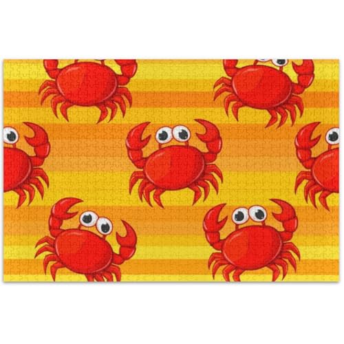Niedliches rotes Cartoon-Krabben-Puzzle, 500 Teile für Erwachsene, Blumen-Tierdruck, einzigartiges Puzzle, Geschenke, weißer Elefant, Geschenke, lustig, 50 x 37 cm Niedliches rotes Cartoon-Krabben-Puzzle, 500 Teile für Erwachsene, Blumen-Tierdruck, einzigartiges Puzzle, Geschenke, weißer Elefant, Geschenke, lustig, 50 x 37 cm von Generic