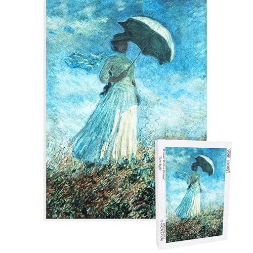 Nine Looms Puzzle 1000 Teile für Erwachsene - Claude Monet Frau mit Sonnenschirm, nach rechts gerichtet - Stabile Teile, herausfordernde Familienaktivität, perfekt für Spieleabende und Geschenke (1000 von Generic