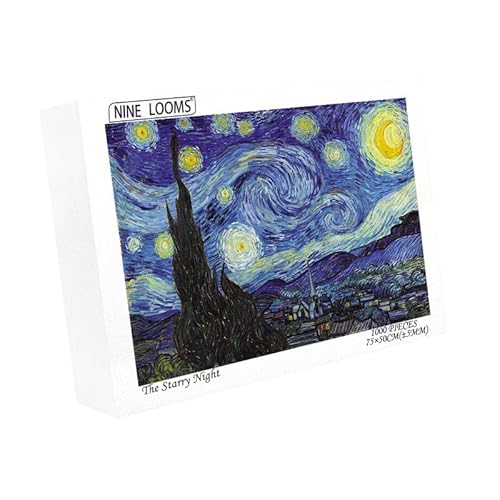 Nine Looms Puzzle 1000 Teile für Erwachsene - Van Gogh Berühmte Gemälde - Die Sternennacht - Stabile Teile, Herausfordernde Familienaktivität, Perfekt für Spieleabende und Geschenke (1000 Teile) von Generic