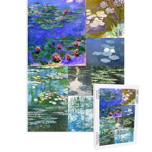 Nine Looms Puzzle für Erwachsene, 500 Teile – Claude Monet-Wasserlilien-Kollektion. Herausfordernde Familienaktivität, perfekt für Nachtspiele. Teile in Premium-Qualität passen perfekt zusammen (500 von Generic