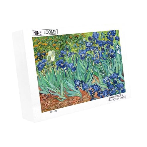 Nine Looms Puzzles für Erwachsene, 1000 Teile, Van Gogh berühmte Gemälde – Schwertlilien, stabile Teile passen perfekt zusammen – herausfordernde Familienaktivitätspuzzles für Familienspiele (1000 von Generic