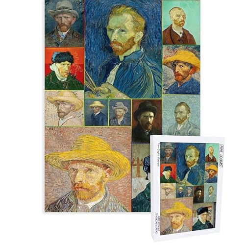 Nine Looms Puzzles für Erwachsene, 1000 Teile – Van Gogh's Selbstporträt Serie Ultimative Familienherausforderung, perfekt für Nächte, Spielteile passen makellos zusammen (1000 Stück) von Generic