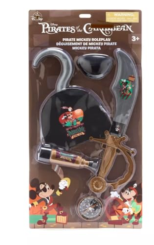 Offizieller Micky Mouse Fluch des Films Karibik Mickey Rollenspiel-Set Enthält: 1 Besteck, 1 Teleskop, 1 Haken, 1 Augenklappe und 1 Kompass von Generic