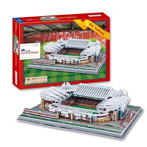 Old Trafford, Salford, Manchester. Sie sind eingeladen, Ihr eigenes Old Trafford Stadion 3D Puzzle zu bauen. Ein Muss für alle Fans von großen Fußballstadien. von Generic