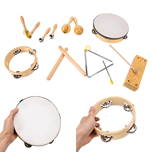 Orff-Instrumentenset Percussion Frühes Lernen Musik Lehrmittel Kinder Kinder Natürliches Massivholz Metall Aluminium von Generic