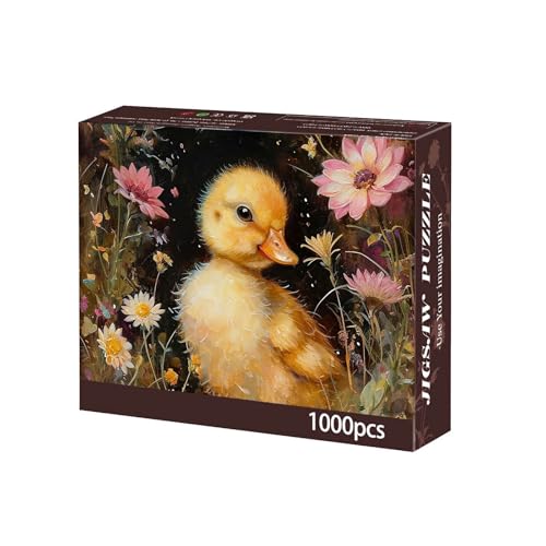 Osterente Puzzle 1000 Teile, 70x50 cm, Kinderpuzzle, Süßes Ente, Klassische Puzzles, Easter Jigsaw Puzzle für Erwachsene und Kinder ab 14 Jahre, Osterpuzzle, Osterdeko, Ostern Deko, Entedeko (B) von Generic