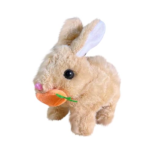 Ostergeschenke Kinder Kaninchen Spielzeug 2025 Neu My Realistic Bunny Toy Interaktives Hüpfendes Osterhase Plüsch Gefüllte Kaninchen Spielzeug Können Gehen Sprechen,Haustier Geschenk Für Ostern Deko I von Generic