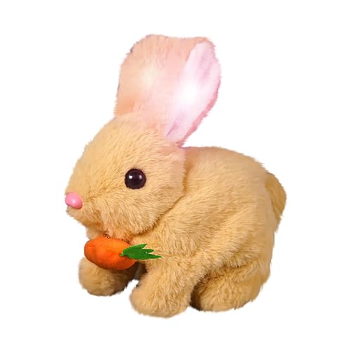 Ostergeschenke Kinder Kaninchen Spielzeug 2025 Neu My Realistic Bunny Toy Interaktives Hüpfendes Osterhase Plüsch Gefüllte Kaninchen Spielzeug Können Gehen Sprechen,Haustier Geschenk Für Ostern Deko O von Generic