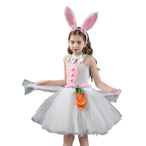 Osterhasenkostüm, Hasenkostüm für Kinder, Tutu-Rock mit Karottentasche, lustiges Hasen-Tutu-Kostüm, Weihnachts-Cosplay-Kostüm für Ostern, Partys von Generic