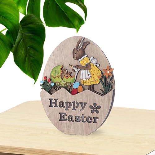 Ostern Holz Tischschild,Ostern Tischschilder - Osterdekorationen, leuchtendes Design | Nachtlicht, niedliche, Exquisite Tischdekoration für Schränke, Tische, Kamine von Generic