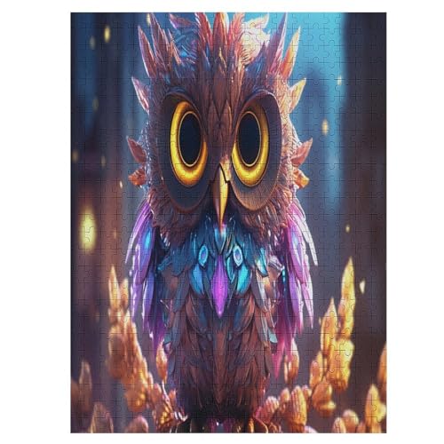 Owl - 1000 Teile Puzzle – - Hochauflösendes - Gelegenheitsspiel – 1000 Teile Holzpuzzle 500 PCS von Generic