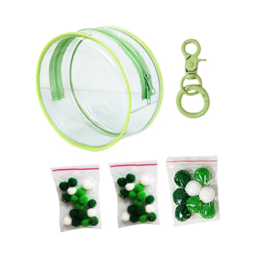 PVC-Puppenvitrine, Spielzeug-Aufbewahrungskoffer, Organizer, tragbare Puppen-Tragetasche, Spielzeugtasche für Spaziergänge im Freien für Puppensammler, GrÜn von Generic