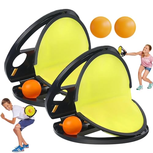 Paddelball-Set – Wurf- und Fangball-Sets | Ballwurfspiel für Kinder | Wurf- und Fangspiel für 2 Spieler, Outdoor-Spielzeug für Kinder, Wurf- und Fangspiel für Sport und Fitness von Generic