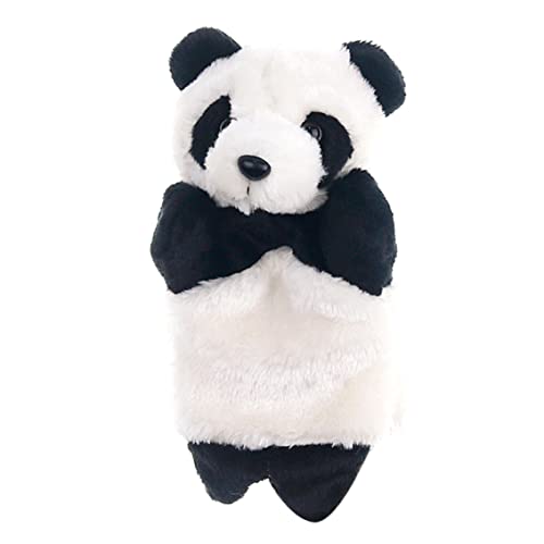 Panda Handpuppen -Cartoon Panda Handpuppen für Geschichtenerzählen Interaktive Bildungsspielzeug Plüschpuppenpuppen Storytelling Puppenhandschuhe weiß und schwarz 25 cm. von Generic