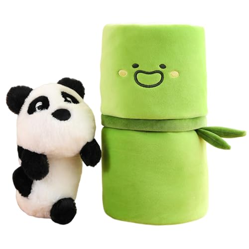 Panda Plüschtier mit Bambusdecke, Panda mit Plüschtier Bambus | Spielzeug für Kinder, Anime, aus Plüsch | Kissen Tier aus bequemem Plüsch, Schlafbegleiter für das Bett, Geburtstag Panda Plüschtier mit Bambusdecke, Panda mit Plüschtier Bambus | Spielzeug für Kinder, Anime, aus Plüsch | Kissen Tier aus bequemem Plüsch, Schlafbegleiter für das Bett, Geburtstag von Generic