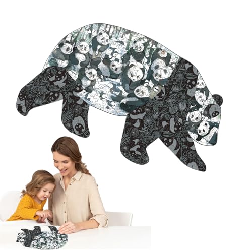 Panda-Puzzle für Erwachsene, Holzpuzzle für Erwachsene, einzigartige Holzpuzzle in Panda-Form, 300-teiliges Puzzle-Set Panda-Puzzle für Erwachsene, Holzpuzzle für Erwachsene, einzigartige Holzpuzzle in Panda-Form, 300-teiliges Puzzle-Set von Generic