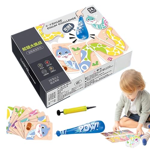 Papierpuzzle für Schlangenpuzzles - Schlangenkette Challenge Interactive - Cartoon-Brettspiel Vorschul-Lernaktivitäten Früherziehung für mehr als 3 Mädchen Papierpuzzle für Schlangenpuzzles - Schlangenkette Challenge Interactive - Cartoon-Brettspiel Vorschul-Lernaktivitäten Früherziehung für mehr als 3 Mädchen von Generic