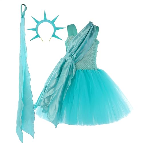 Patriotisches für Mädchen | Unabhängigkeitstag Cosplay Kostüm mit Stirnband - Mikrofaser Lining Cosplay Dress up für Partys, Bühnenauftritte, Cosplay, Halloween Patriotisches für Mädchen | Unabhängigkeitstag Cosplay Kostüm mit Stirnband - Mikrofaser Lining Cosplay Dress up für Partys, Bühnenauftritte, Cosplay, Halloween von Generic