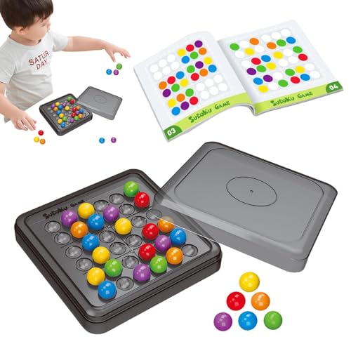 Perlenpuzzlespiel, Regenbogenperlenpuzzlespiel | Lustiges Puzzle-Matching-Spielzeug mit farbigen Perlen,Pädagogische und unterhaltsame -Matching-Spiele für Kinder, Geschenk für Weihnachten, Kindertag von Generic